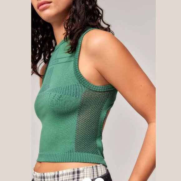 Urban Outfitters iets frans... Lara Green Tank Top Size Small - Picture 3 of 6